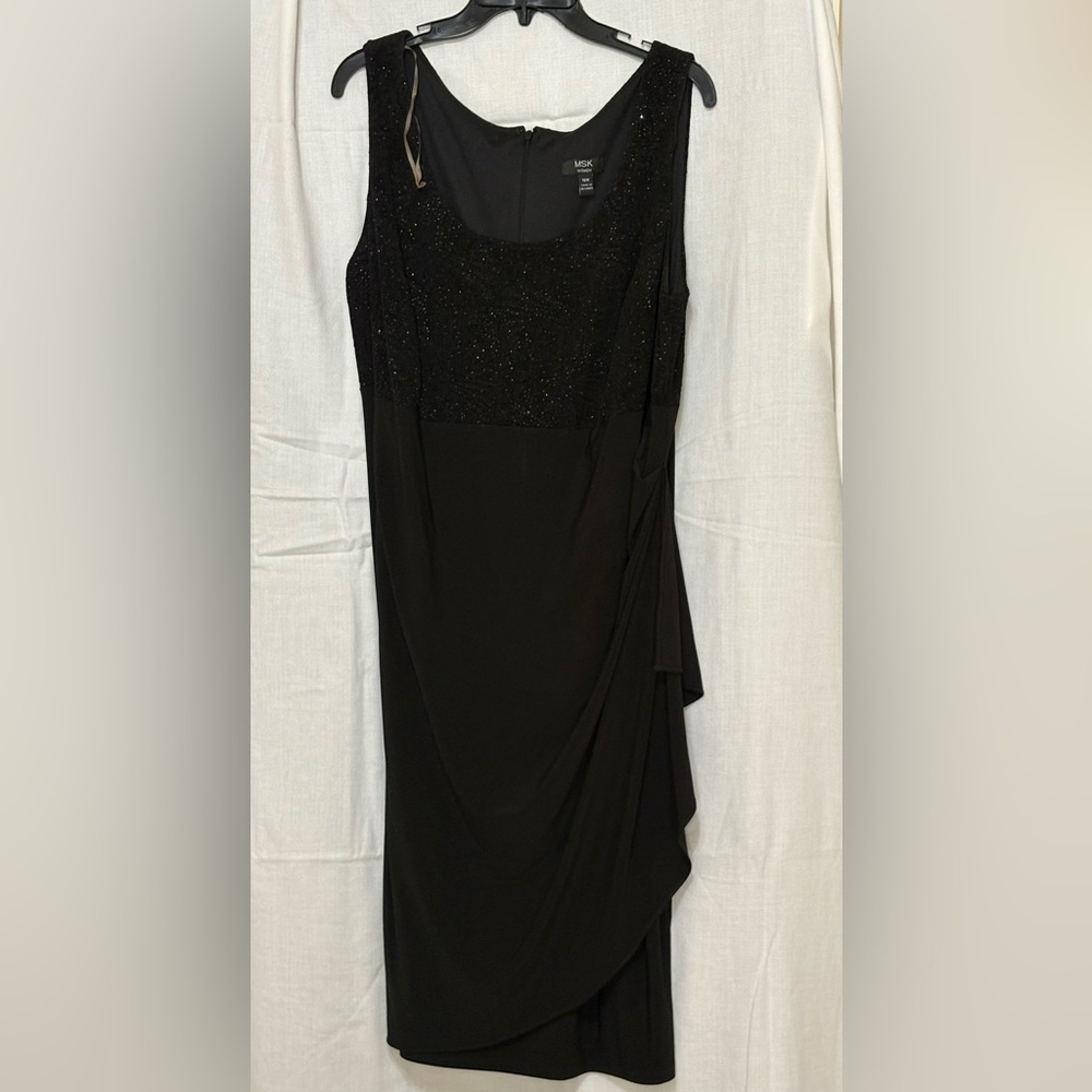 MSK Black Asymmetrical Dress